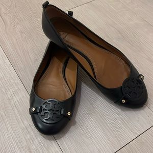 Tory Burch Black Flats